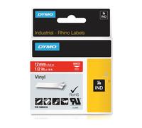 Original Dymo 1805416 White On Red 12mm Vinyl Label Cartridge (1805416)