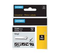 Original Dymo 1805435 White On Black 12mm Vinyl Label Cartridge (1805435)