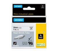 Original Dymo 1805443 Black on White 24mm x 1.5m Industrial Heat-Shrink Label Ta