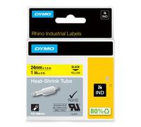 Dymo 1805444 Original Black On Yellow Heat Shrink Tubing 24mm x 1m