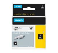 Original Dymo 18055 Black On White 12mm Heat Shrink Tubing Cartridge (S0718300)