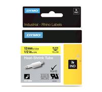 Original Dymo 18056 Black On Yellow 12mm Heat Shrink Tubing Cartridge (S0718310)