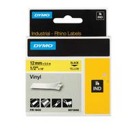 Original Dymo 18432 Black On Yellow 12mm Vinyl Label Cartridge (S0718450)