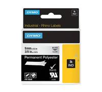 Original Dymo 18508 Black On Clear 9mm Permanent Polyester Tape Cartridge
