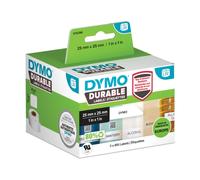 Original Dymo 2112286 Durable 25mm x 25mm White Label Roll Twinpack