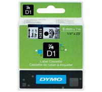 Dymo Black on Clear 1000/5000 D1 Standard Tape 6mmx7m