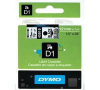 Original Dymo 45010 Black on Clear 12mm x 7m D1 Label Cartridge (S0720500)