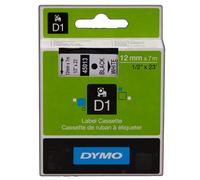 Dymo 45013 D1 LabelMaker Tape 12mm x 7m Black on White S0720530