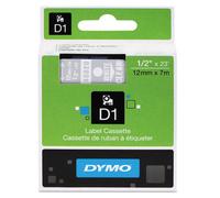 Dymo 45020 D1 LabelManager Tape 12mm x 7m White on Clear S0720600