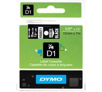 Dymo D1 Label Tape 12mmx7m White on Black