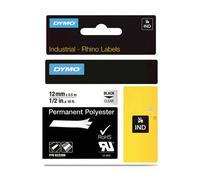 Original Dymo 622289 Black On Clear 12mm Permanent Polyester Tape Cartridge