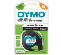 Original Dymo 91221 LetraTag 12mm White Plastic Labelling Tape [S0721660]