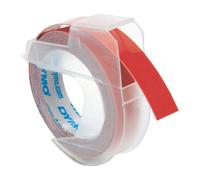Dymo Embossing Tape 9 mm x 3 m - White on Red