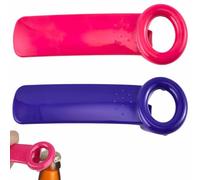 Original Easy Jar Key Opener, 2PCS Can Lid Openers for Arthritis Hands Can Opener Arthritis Bottle Beer Open Tool Easy Jar Keys Grippers for Elderly Children Women (Rose + Purple).jarkey jar Opener