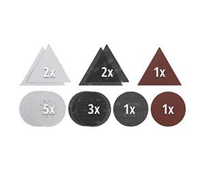Original Einhell 15-Piece Grid & Sandpaper Set (Drywall Sander Accessories, Diameter 225 mm, 287 x 287 x 287 mm, 13x P80, 2x P120, for Einhell Drywall Sander)