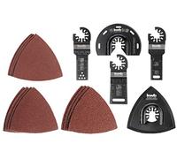 Original Einhell 17-Piece Starter Kit for Multitools (Multifunctional Tool Accessories, 1x Segment Saw Blade, 3X Plunge Saw Blade, 1x Delta Sanding Plate, 12x Sandpaper)