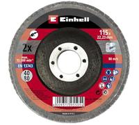 Einhell 2 Piece Abrasive Flap Disc Set 115mm Assorted Pack of 2