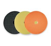 Original Einhell 3-piece polishing pad set (eccentric polisher accessories, 3x polishing pads suitable for Einhell cordless eccentric polisher CP-EP 18/125 Li BL with diameter 125 mm, Velcro adhesion)