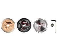 Original Einhell 5-Piece Saw Blades Set Mini Hand-Held Circular Saw Accessories (Diameter 89 mm, HSS, Carbide and Diamond Saw Blade, Suitable for Mini Circular Saw TC-CS 860/1)