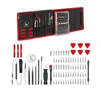 Original Einhell 84-piece precision and electronics repair set (precision bits and sockets, screwdriver bit holder, flexible shaft extension, earthing strap, spudger)