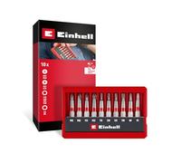 Original Einhell bit Set 10-piece (50 mm bits PH/PZ/T/H, Sandblasted S2 Steel, E 6.3 Shank, Pocket Cassette with Set-up Function)