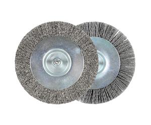 Original Einhell Grout Brush Set (10/6 mm) (Grout Cleaner Accessories, Suitable for Einhell Grout Cleaner, Diameter 110 mm, Includes 1 x Steel Wire Brush, 1 x Nylon Brush)
