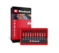Original Einhell Impact bit Set 10-Piece (50 mm bits PH/PZ/T/H, S2 Steel, E 6.3 Shank, Pocket Cassette with Set-up Function)