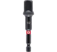 Original Einhell Impact Socket Wrench Adapter (CRV Steel, 1/2" Socket, 72 mm Length, Manganese-phosphated, Impact-Resistant, Torsion Zone)