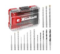 Einhell 16 Piece Hex Shank Wood, Masonry and HSS Drill Bit Set in M Case
