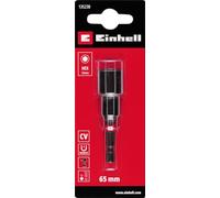 Original Einhell Magnetic Impact Hex Socket Spanner with 1/4 Inch E 6.3 Shank, 12 mm (Chrome Vanadium, Torsion Zone, Permanent Magnet, Red Colour Ring)