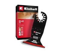 Original Einhell Plunge Saw Blade Made of Carbon Steel for Woodworking (65 mm Width, 42 mm Cutting Depth, PTFE Coating, Japanese Teeth, Curved Edge, Quick Change)