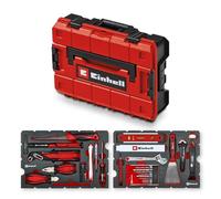 Original Einhell Renovation Tool Case E-Case 78 pcs (Home Repair Set, Drill Bits, Caulking Tools, Pliers, Spatula, Level, Storage Case)
