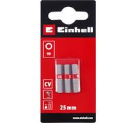 Original Einhell Standard Bits 3pc 25mm Hex 6 (Chrome Vanadium, Precision Screws, Good Control, Red Color Ring, C 6.3 Shank)