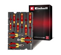 Original Einhell VDE Pad Electrician Tools 9 pcs (Insulated Tools, Screwdriver Set, Side Cutter, Wire Stripper, Long Nose Pliers, E-Case System)