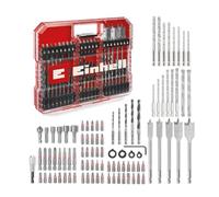 Original Einhell XL-CASE 95-piece bit and drill set (bits, various drill bits, quick-change bit holder, socket spanner, countersink, drill stop, pin spanner incl. storage box)