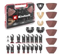 Original Einhell XXL-CASE 70-Piece Multi-Tool Set (BiM/CRV Plunge Saw Blades, HCS/HM/BiM Half-Round Saw Blades, Carbide Delta Rasp, Delta Backing Plate, Sandpaper, Dremel Adapter)