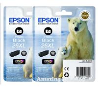 Original Epson 26, 26XL, Polar Bear Ink Cartridges, XP-800 XP-810 XP-820, LOT
