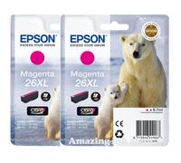 Original Epson 26, 26XL, Polar Bear Ink Cartridges, XP610 XP615 XP620 XP625 LOT