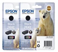 Original Epson 26, 26XL, Polar Bear Ink Cartridges, XP610 XP615 XP620 XP625 LOT