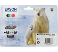 Genuine Original Epson 26 BCMY Ink Cartridges Multipack Easy Mail Packaging