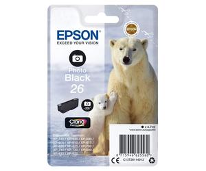 Original Epson 26 T2611 Photo Black Polar Bear Ink jet Cartridge Epson XP600