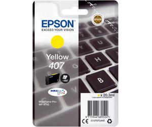 Original Epson 407 Yellow Ink Cartridge