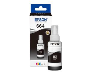 Original Epson 664 Black Ecotank Ink Bottle ET-2500 ET-2550 ET-2600 ET-4500 T664