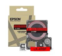 Original Epson LK-4RBF Black on Red Fluorescent 12mm Label Tape Cartridge (C53S6