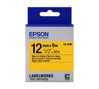 Original Epson LK-4YBP Black on Pastel Yellow 12mm Label Tape Cartridge (C53S654