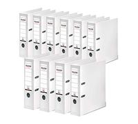 Original Falken 10-pack Chromocolor premium folders. Made in Germany. Plastic cover outside and inside 8 cm wide DIN A4 white ring binder file folder letter file office folder plastic folder