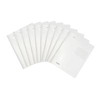 Original Falken 10-pack of intensive colour loose-leaf binders. Made in Germany. Ready-to-use folded staplers made of recycled cardboard, DIN A4 commercial and official stapling white Blue Angel