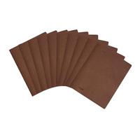 Original Falken 10-pack of intensive colour loose-leaf binders. Made in Germany. Ready-to-use folded staplers made of recycled cardboard, DIN A4 commercial and public authority stapling dark brown Blue Angel