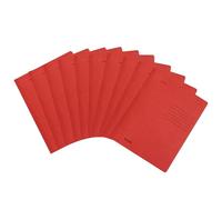 Original Falken 10-pack of intensive colour loose-leaf binders. Made in Germany. Ready-to-use folded staplers made of recycled cardboard, DIN A4 commercial and public authority stapling red Blue Angel