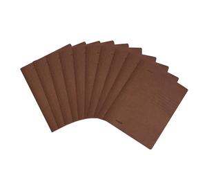 Original Falken 10-pack of intensive colour loose-leaf binders. Made in Germany. Ready-to-use folded staplers made of recycled cardboard, DIN A4 commercial and public authority stapling dark brown Blue Angel